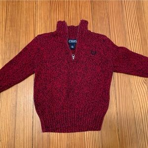 Chaps Boys 1/4 Zip Pullover Longsleeve Sweater Red size 2T